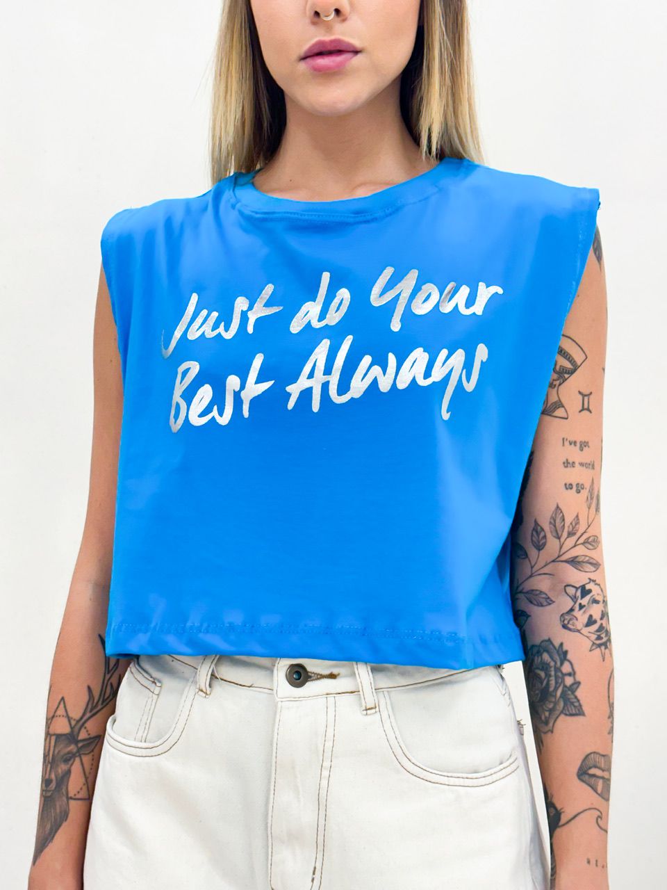 CROPPED BEST ALWAYS AZUL - 0047840109 - CAROLLA FERRARO