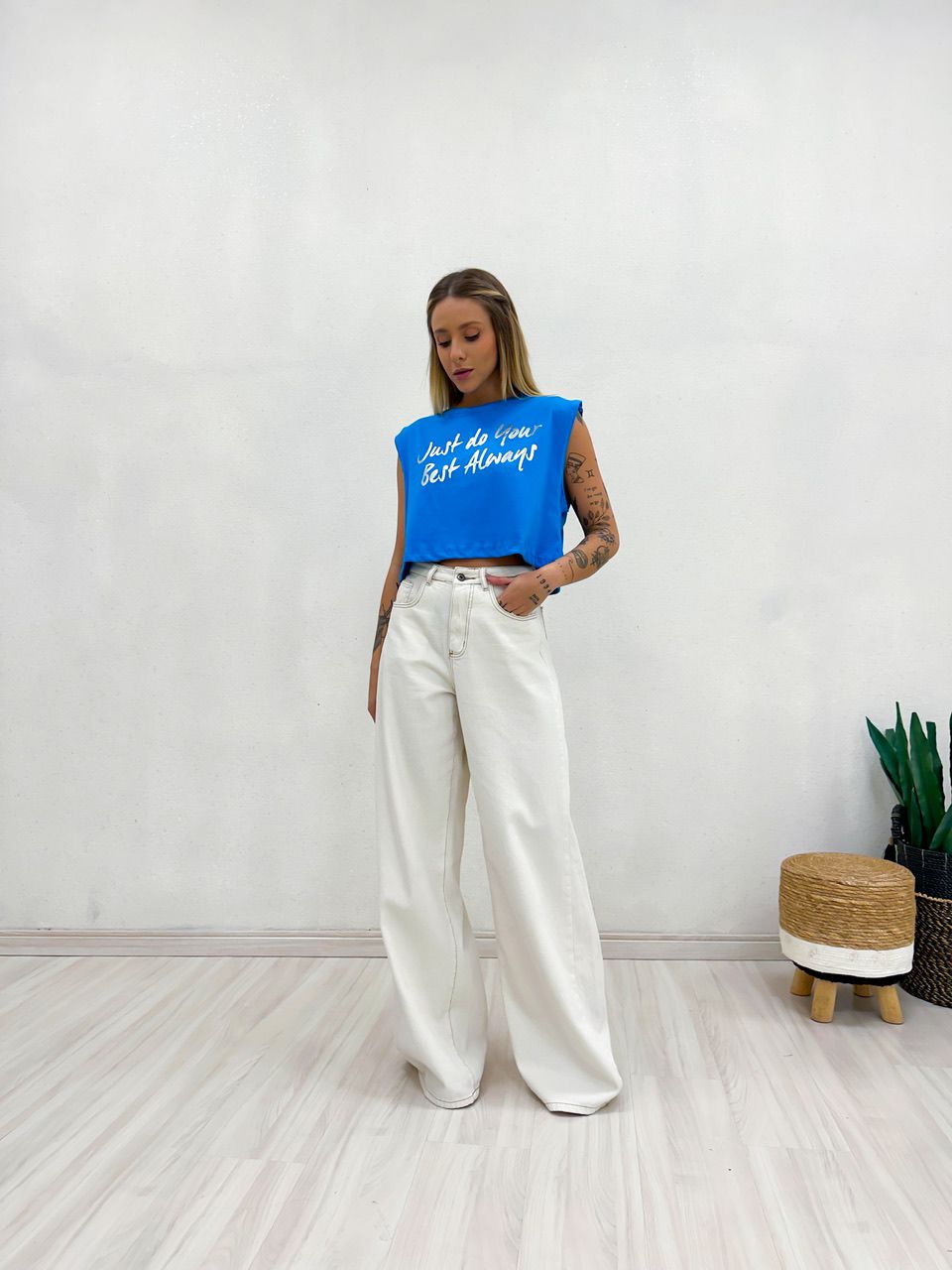 CROPPED BEST ALWAYS AZUL