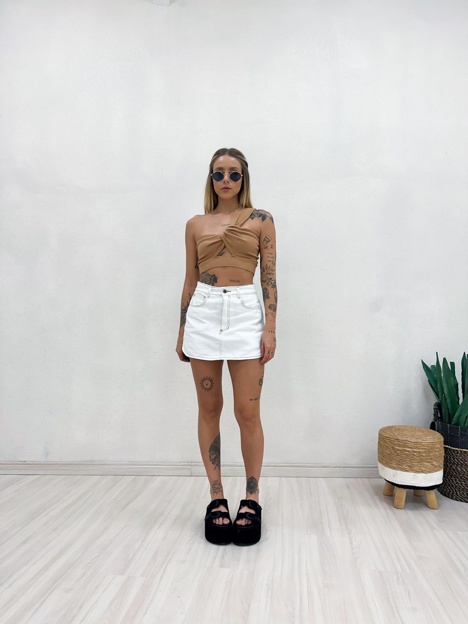 CROPPED CLARA TRICOT NUDE