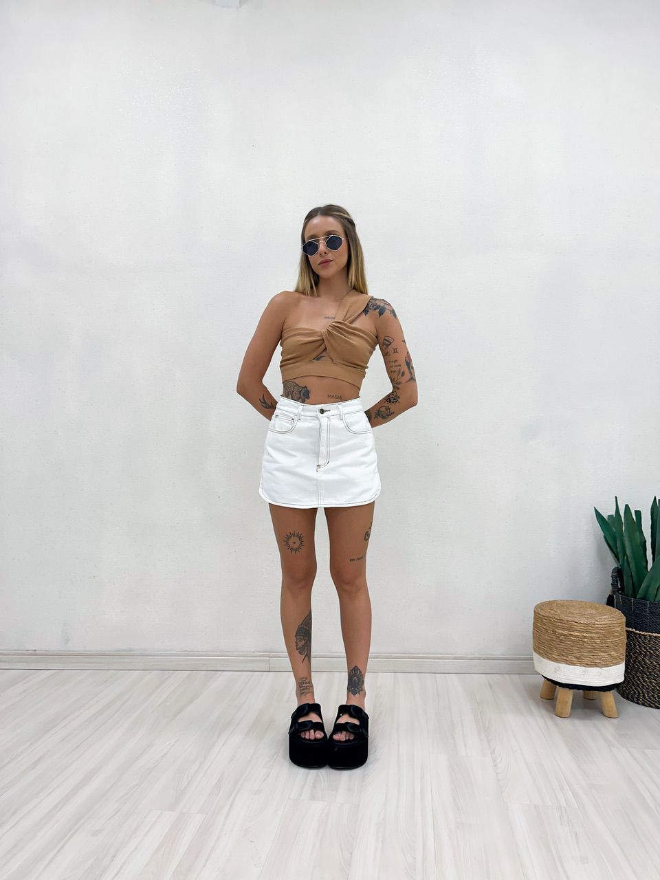 CROPPED CLARA TRICOT NUDE