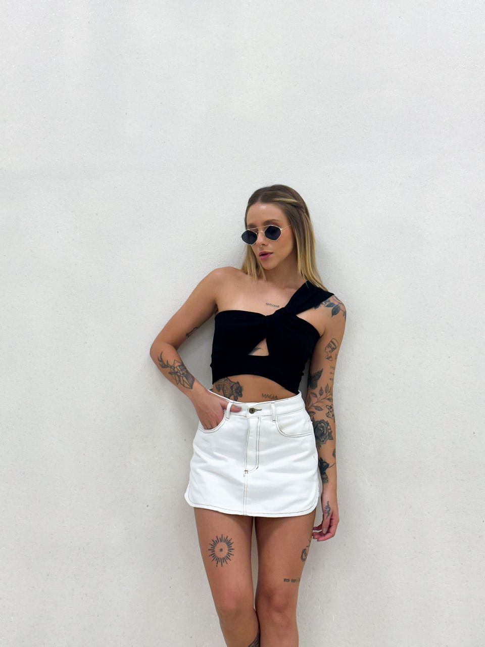 CROPPED CLARA TRICOT PRETO