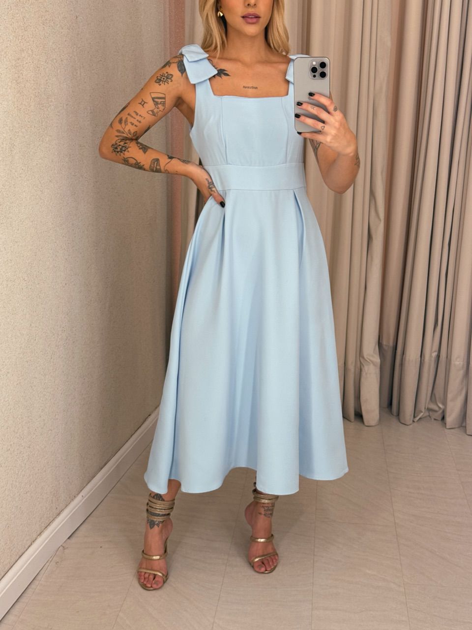 VESTIDO MARISA LAÇO BABY BLUE