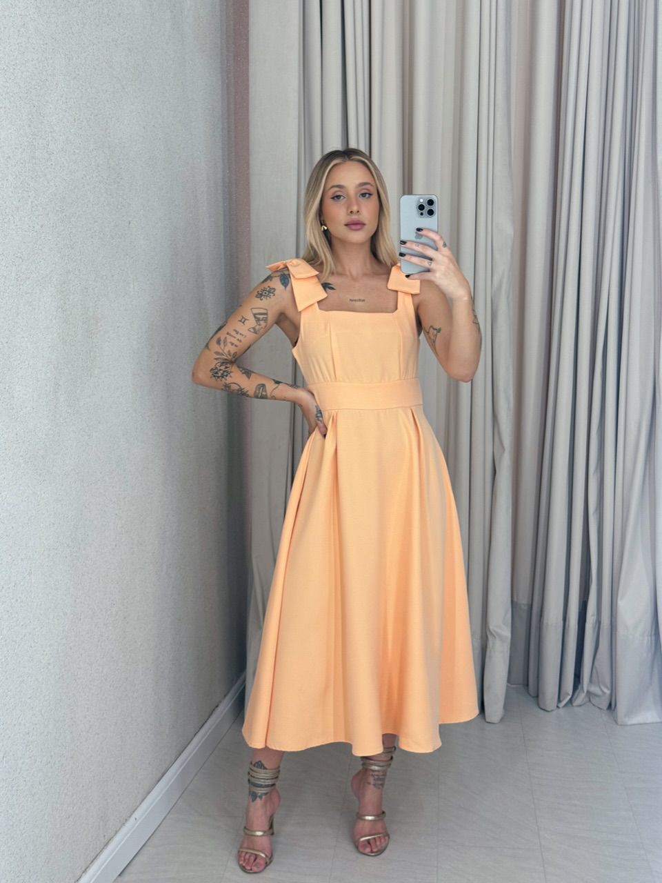 VESTIDO MARISA LAÇO LARANJA