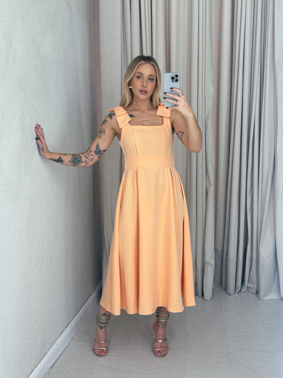 VESTIDO MARISA LAÇO LARANJA