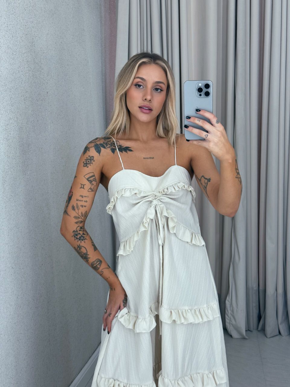 VESTIDO TRANCOSO CF BOHO Areia