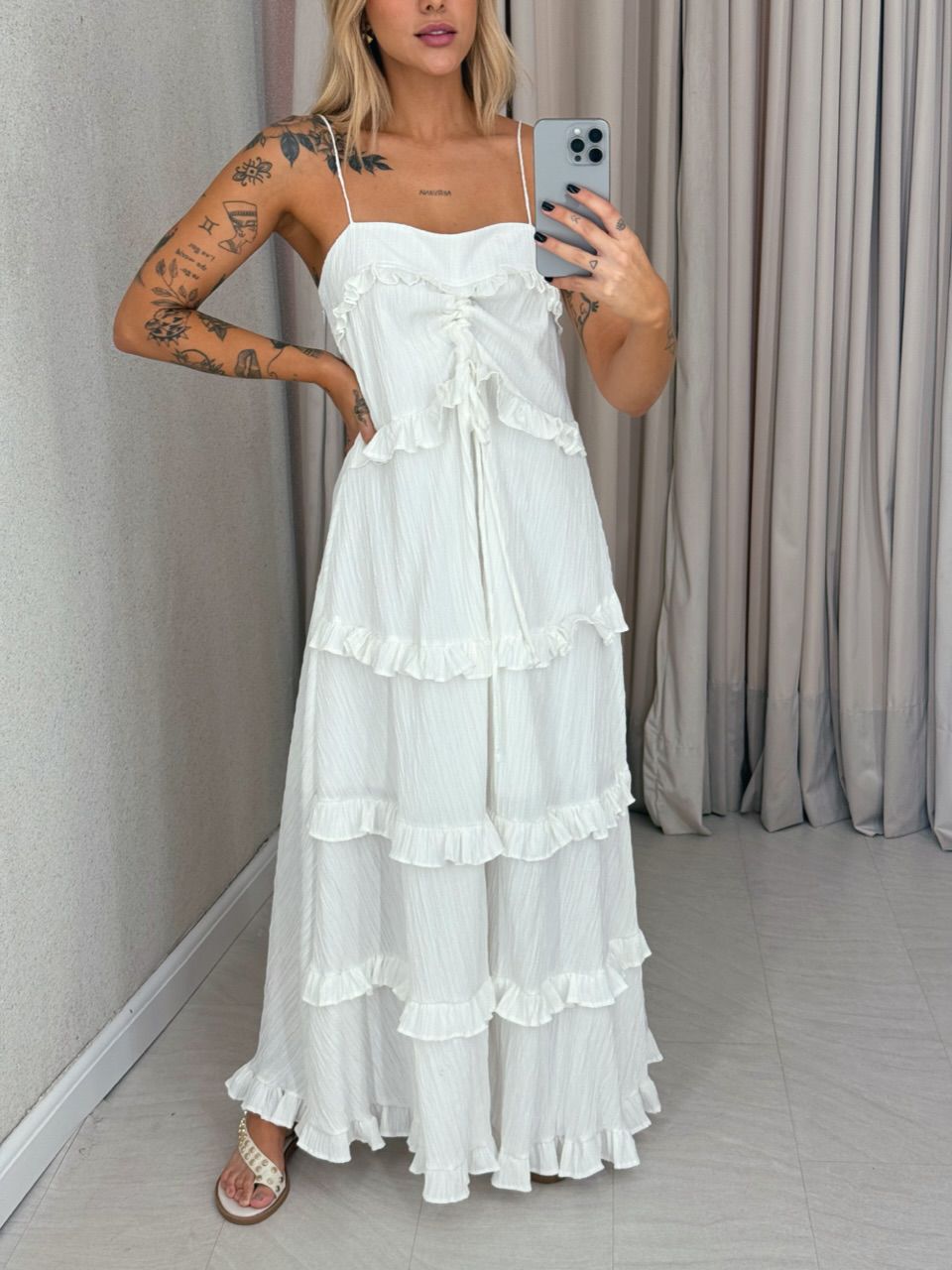VESTIDO TRANCOSO CF BOHO Branco