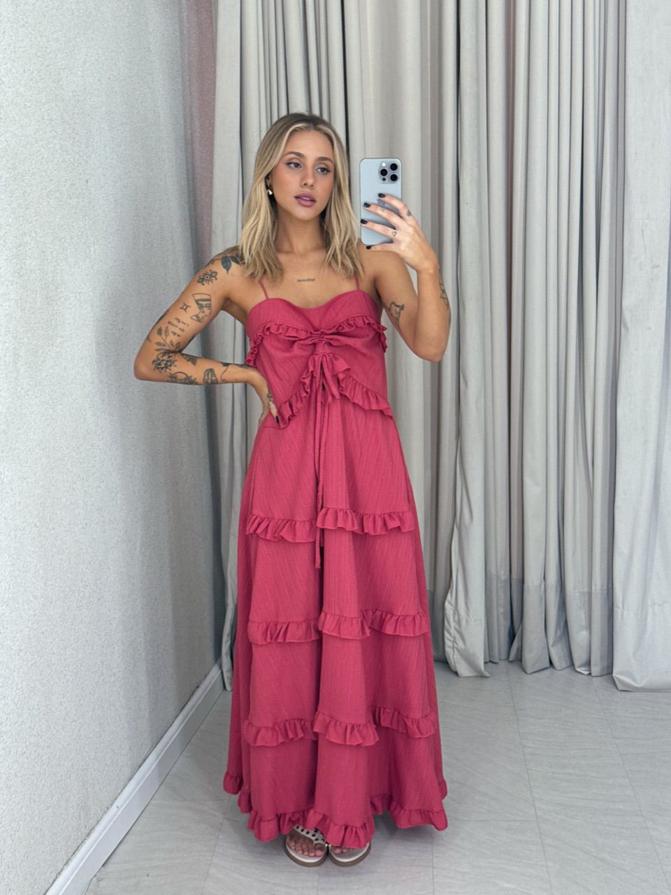 VESTIDO TRANCOSO CF BOHO Goiaba