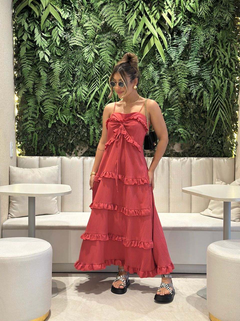 VESTIDO TRANCOSO CF BOHO Goiaba - 0061330073 - CAROLLA FERRARO