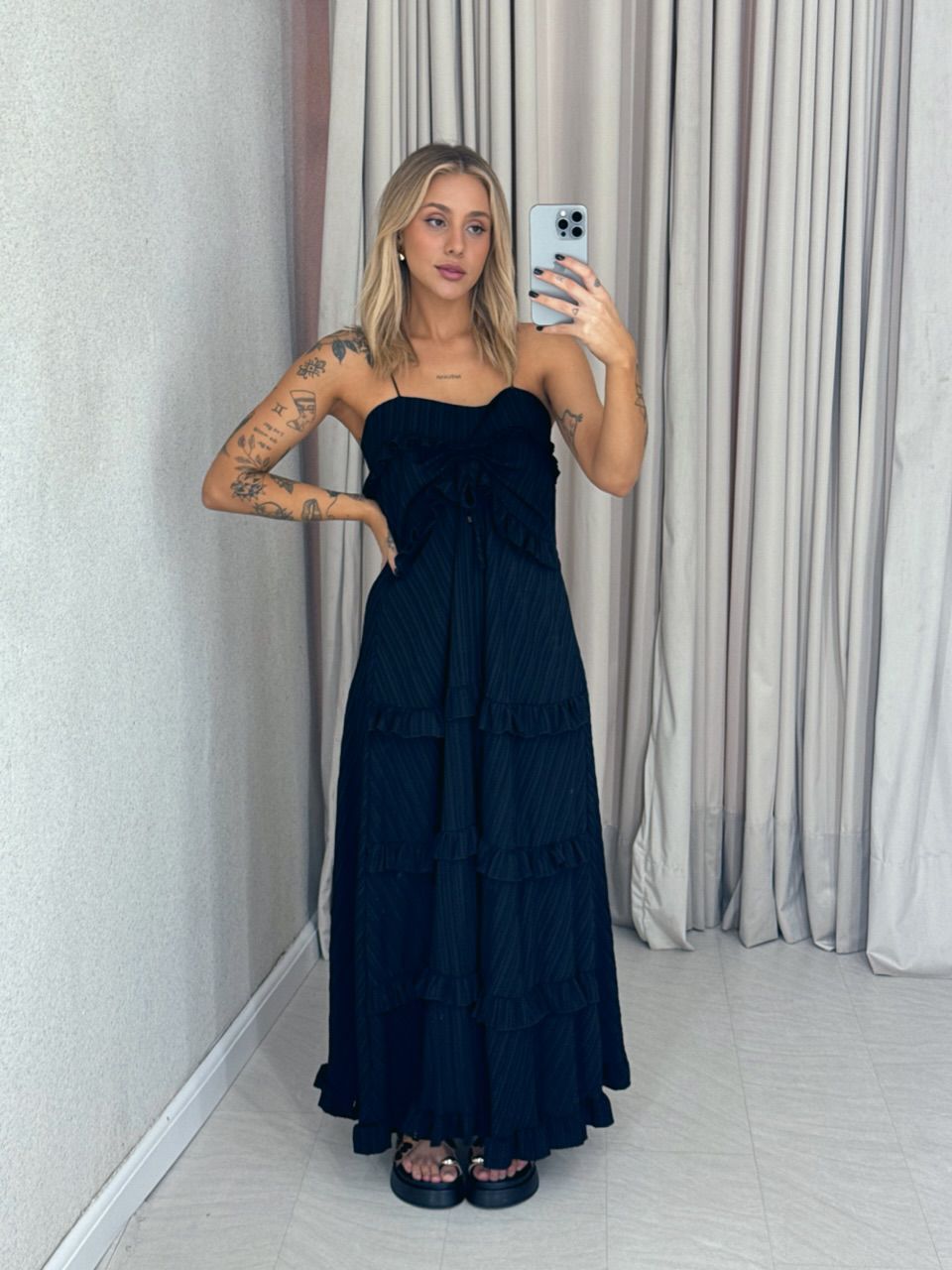 VESTIDO TRANCOSO CF BOHO preto