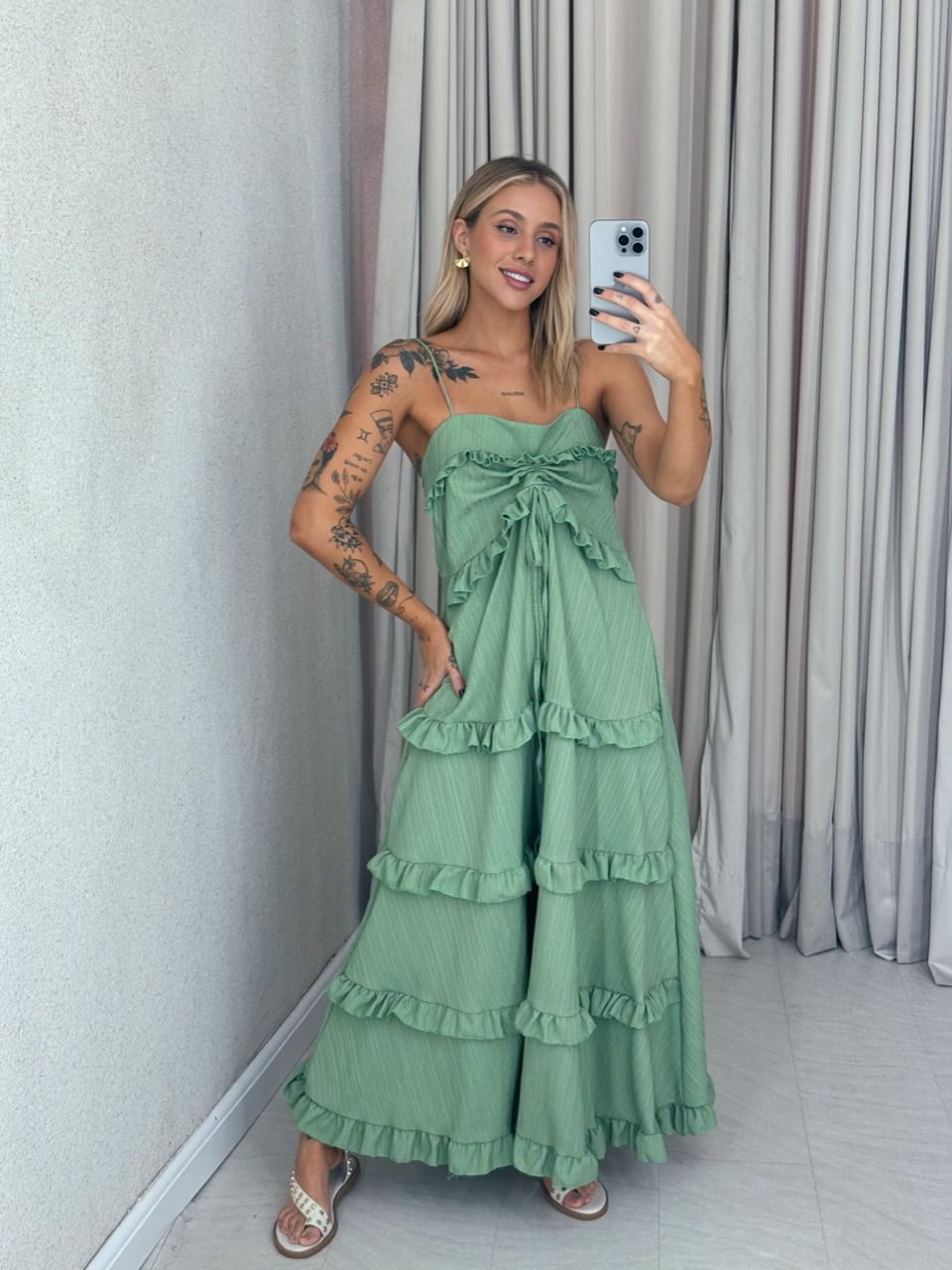 VESTIDO TRANCOSO CF BOHO verde