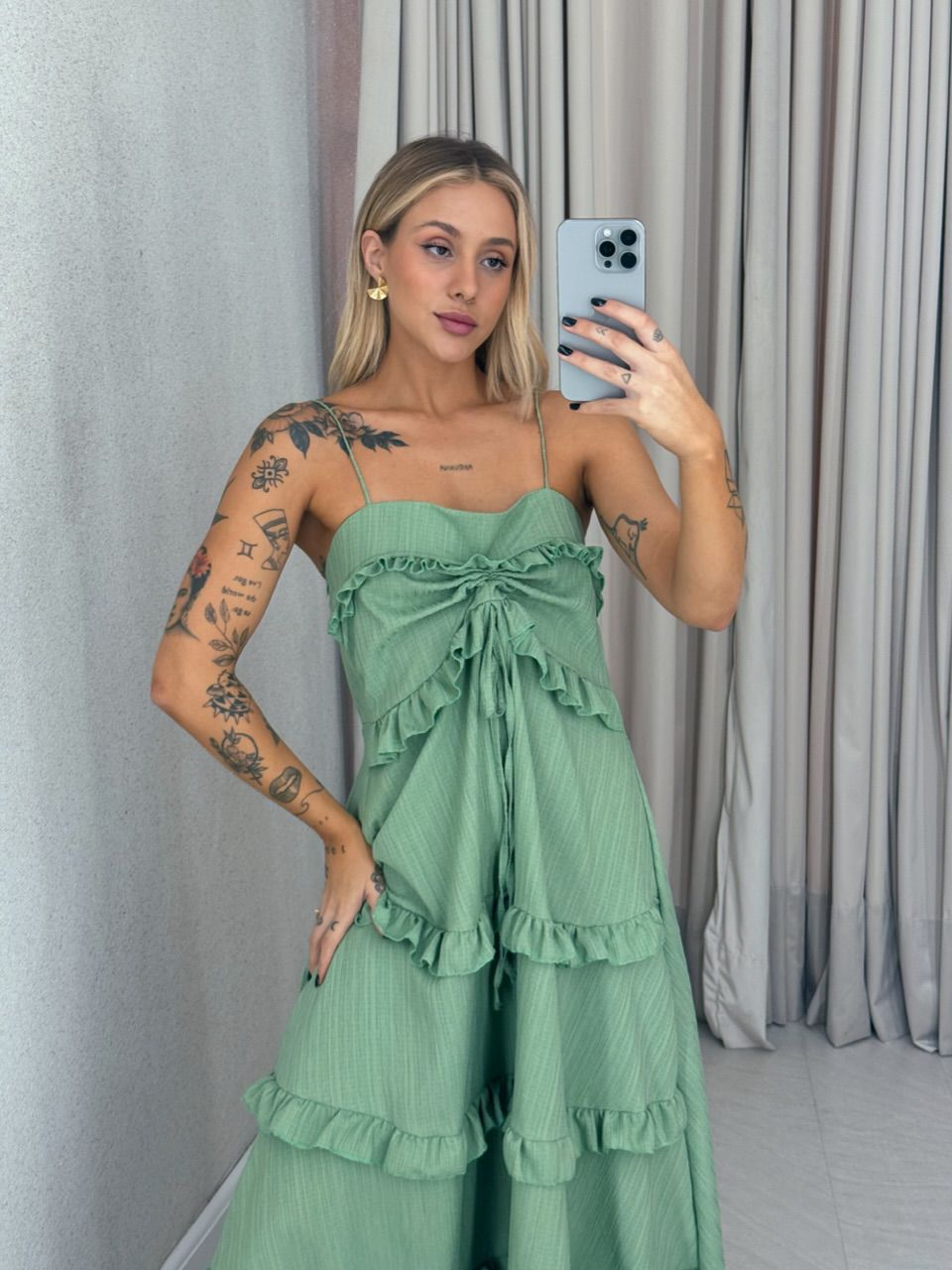 VESTIDO TRANCOSO CF BOHO verde