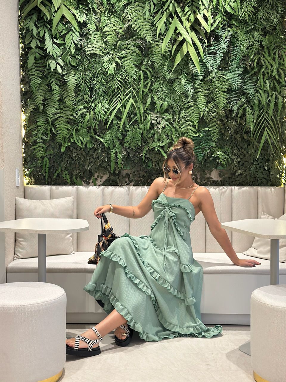 VESTIDO TRANCOSO CF BOHO verde