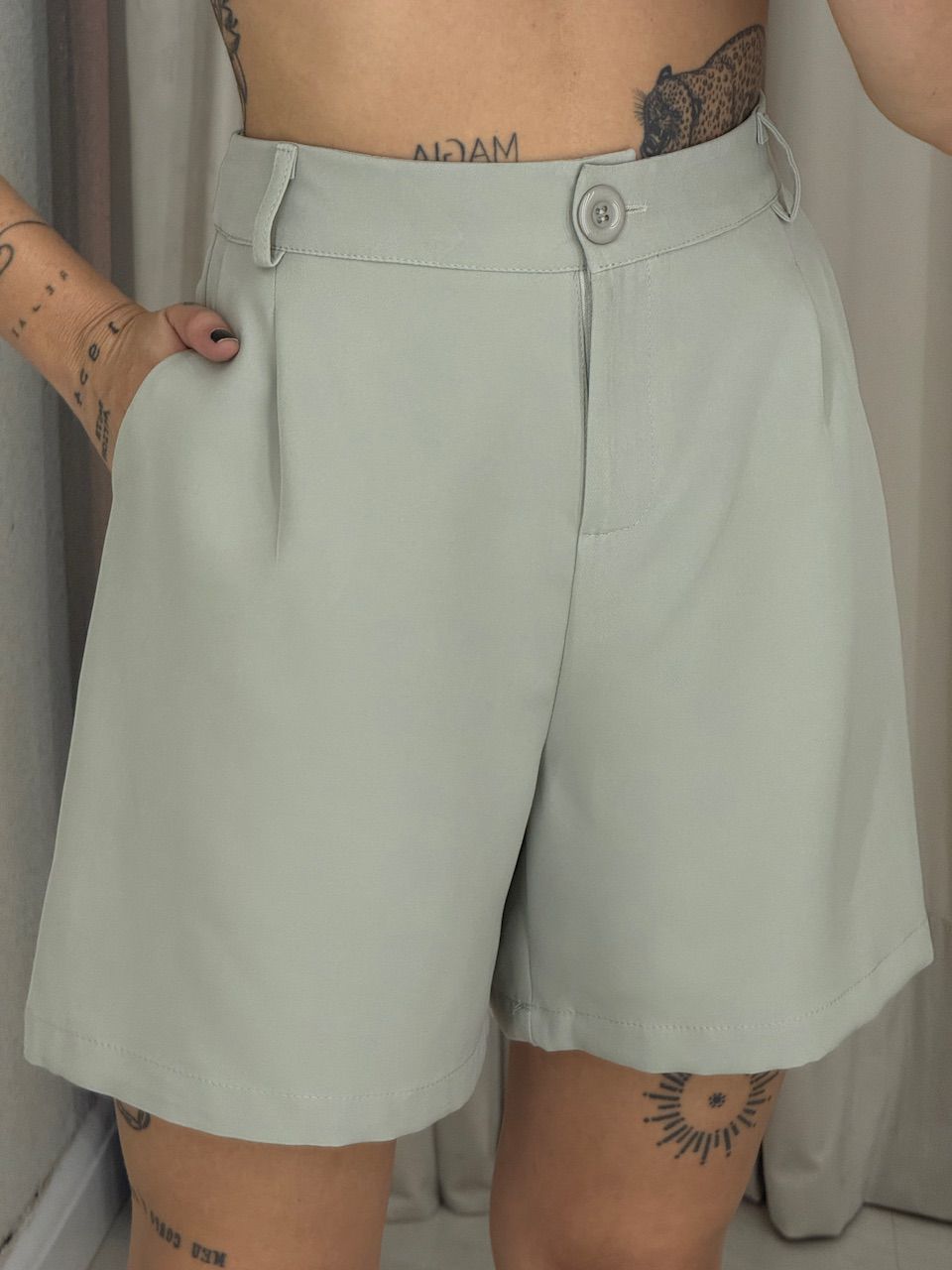 CONJUNTO SANDY BLAZER SHORT GELO