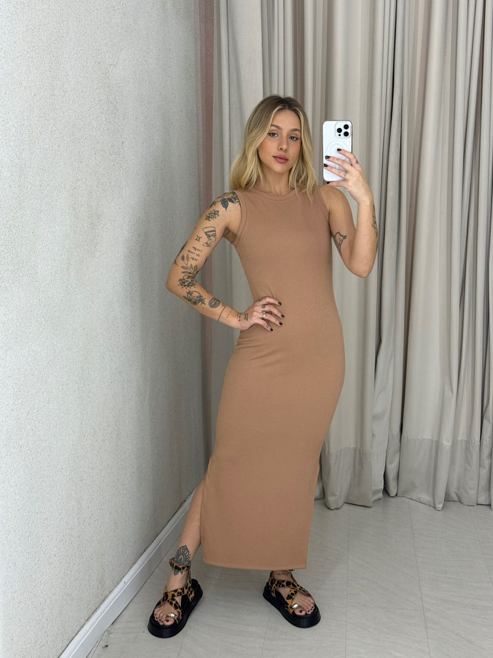 VESTIDO EUNICE CAVADO NUDE