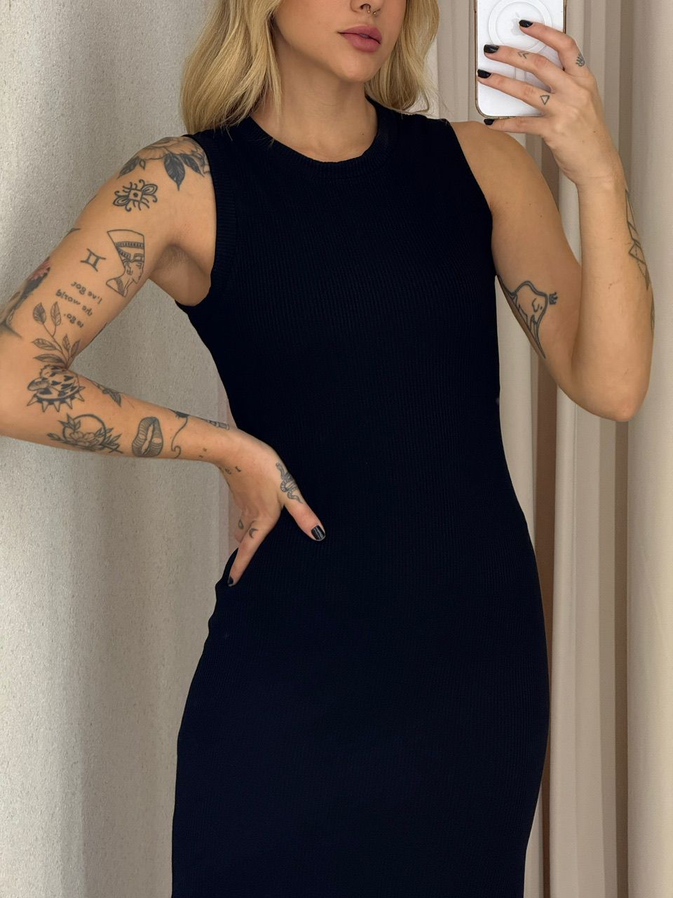 VESTIDO EUNICE CAVADO PRETO