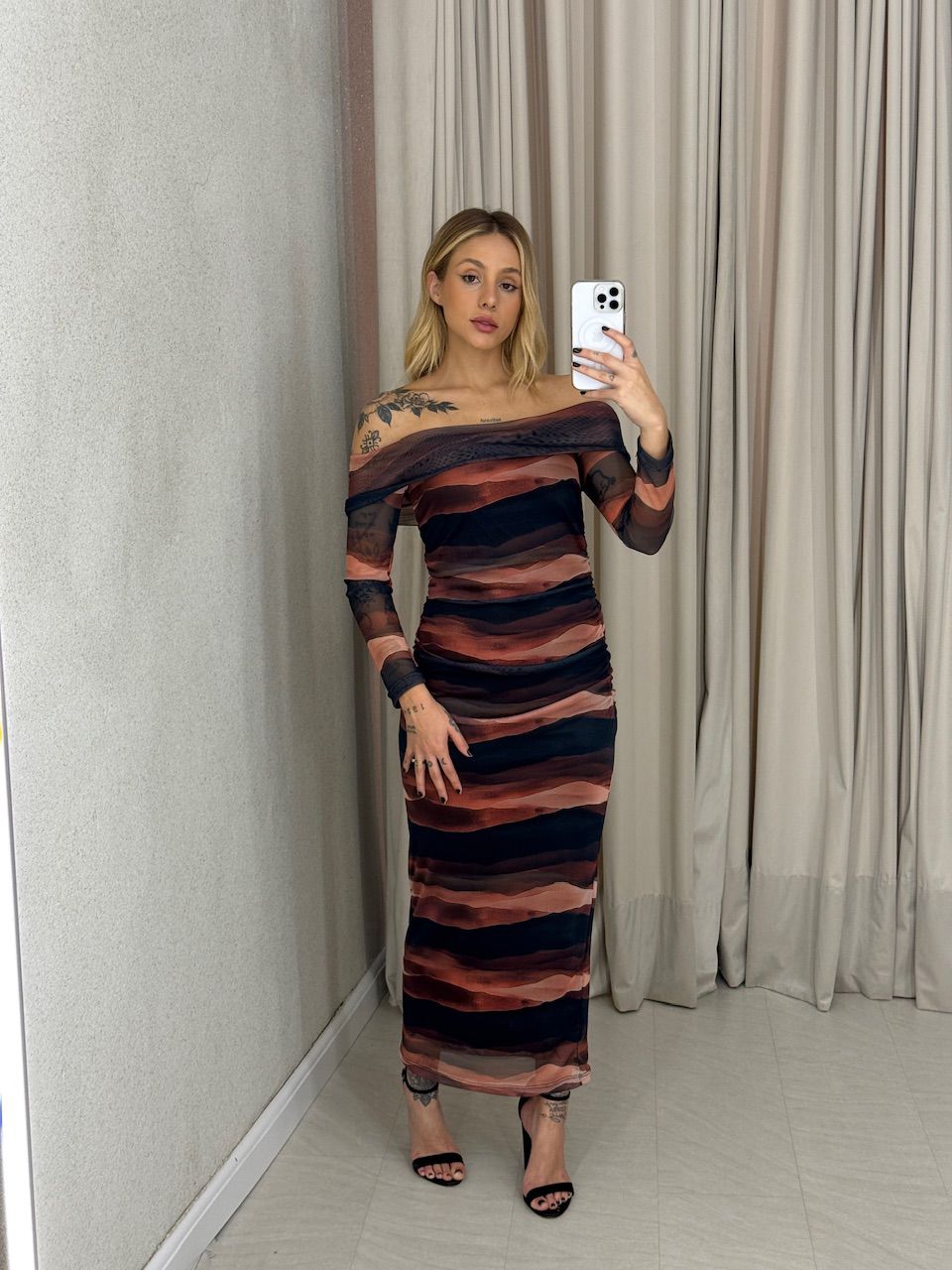 VESTIDO LUA TULE Estampado