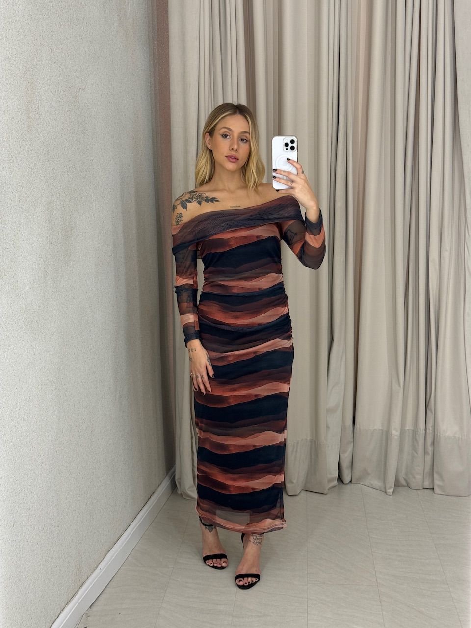 VESTIDO LUA TULE Estampado
