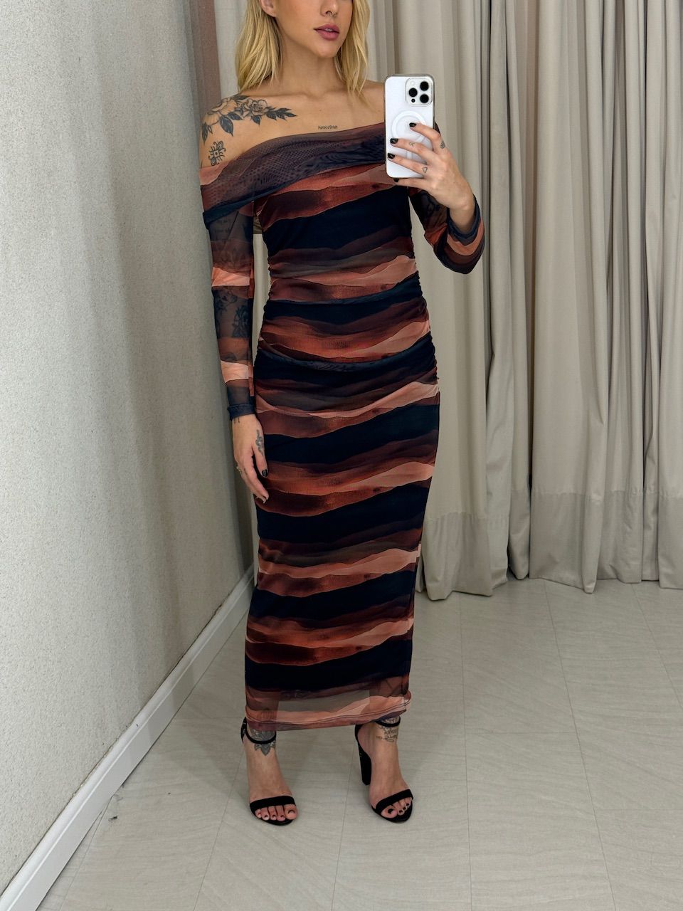 VESTIDO LUA TULE Estampado