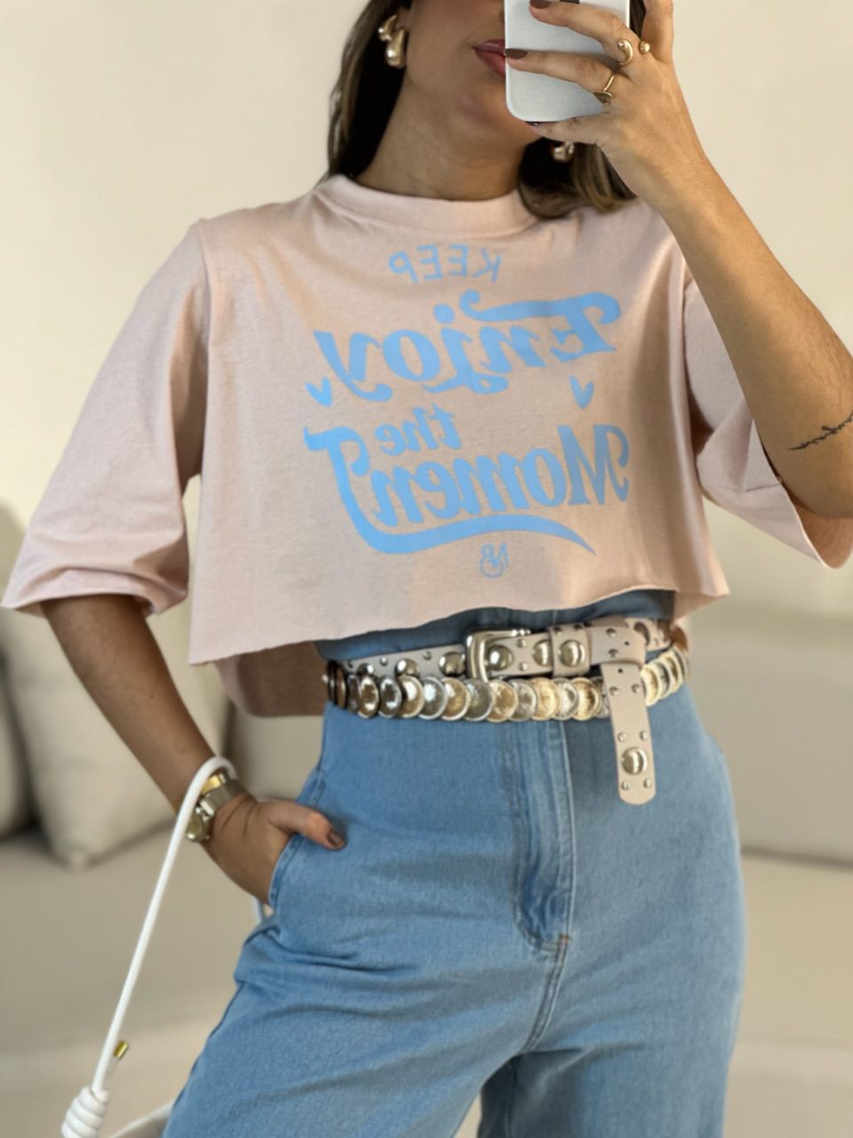 T-SHIRT ENJOY THE MOMENT ROSÊ