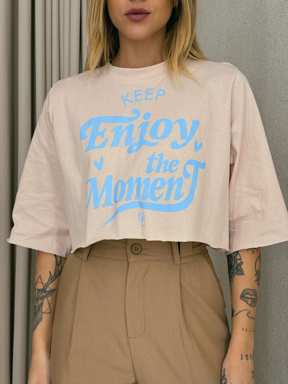T-SHIRT ENJOY THE MOMENT ROSÊ