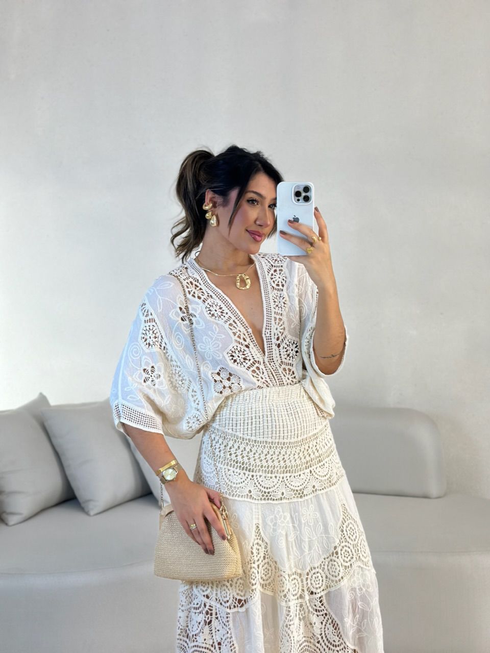 KIMONO MARIANA CROCHÊ CRU