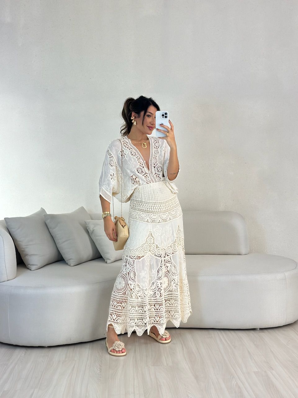 KIMONO MARIANA CROCHÊ CRU