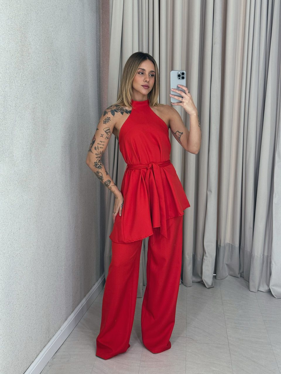 CONJUNTO SILVANA CALÇA VERMELHO
