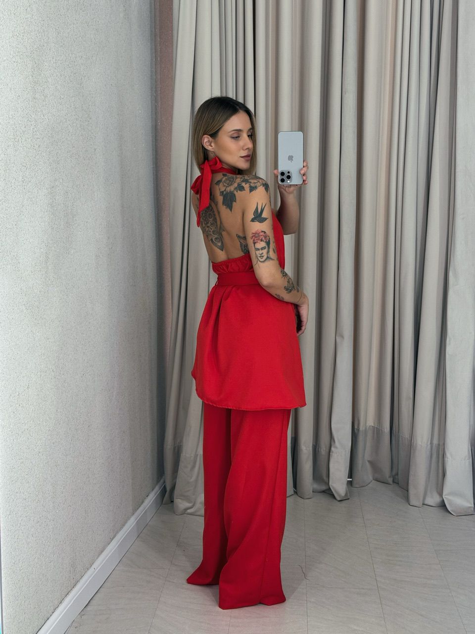 CONJUNTO SILVANA CALÇA VERMELHO