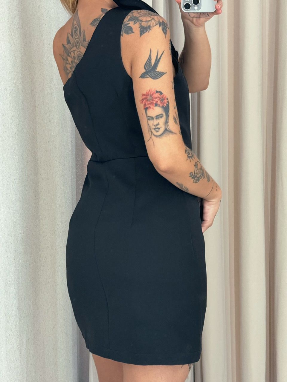 VESTIDO LANA CURTO NULA MANGA PRETO