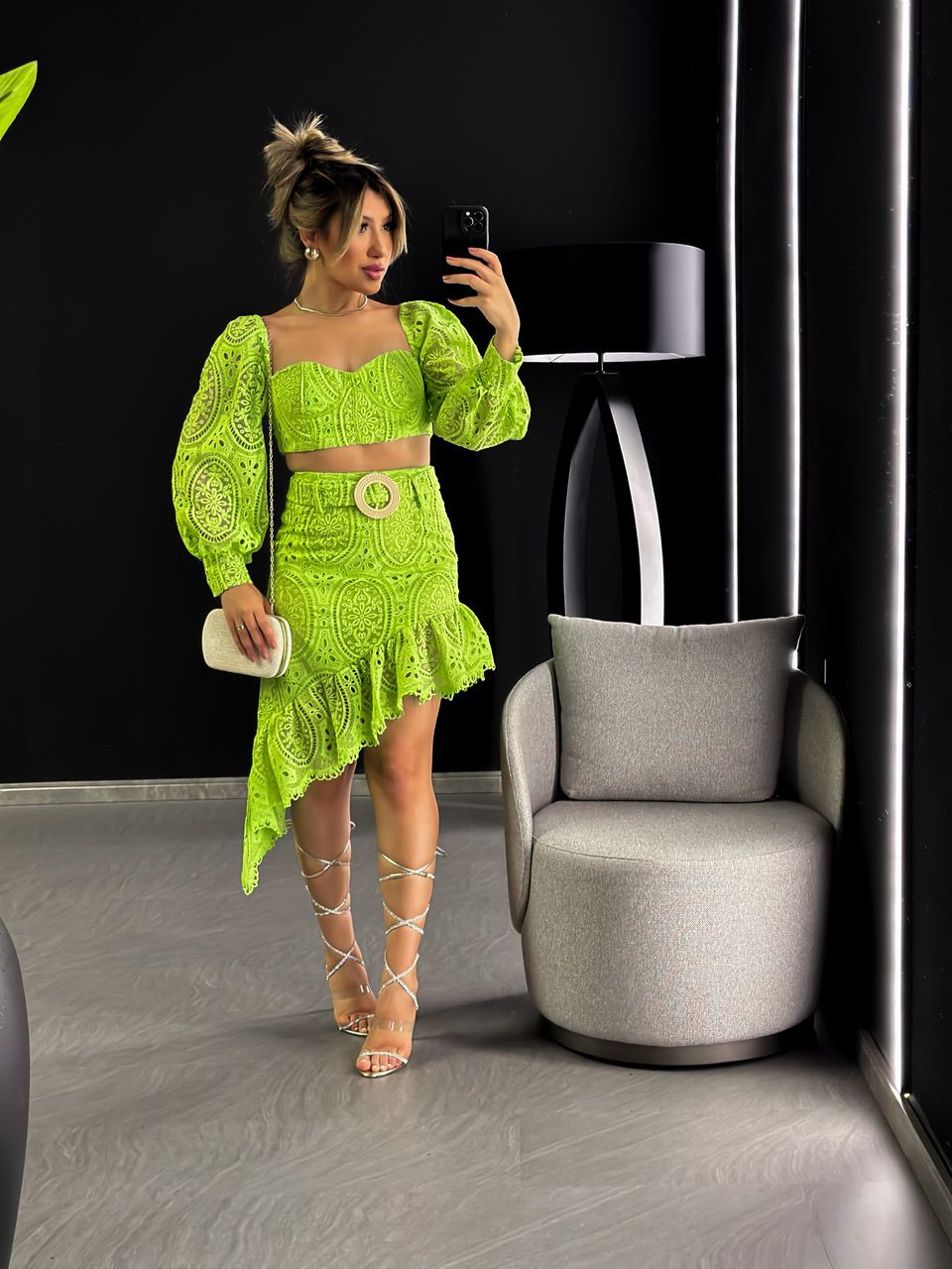 CONJUNTO MARINA RENDA VERDE - 0046380014 - CAROLLA FERRARO