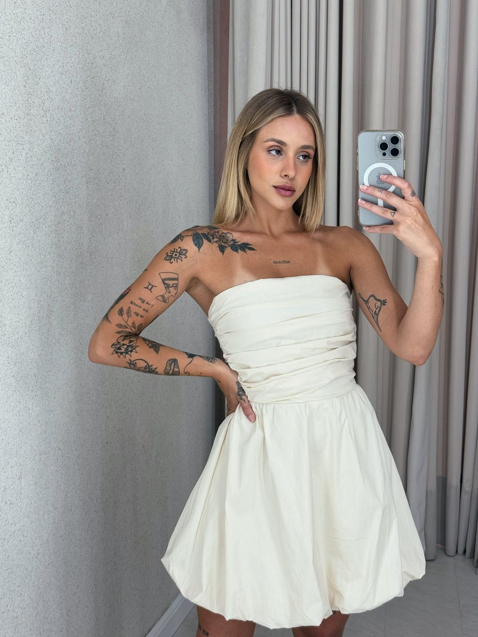 VESTIDO SAMARA BALONÊ NUDE