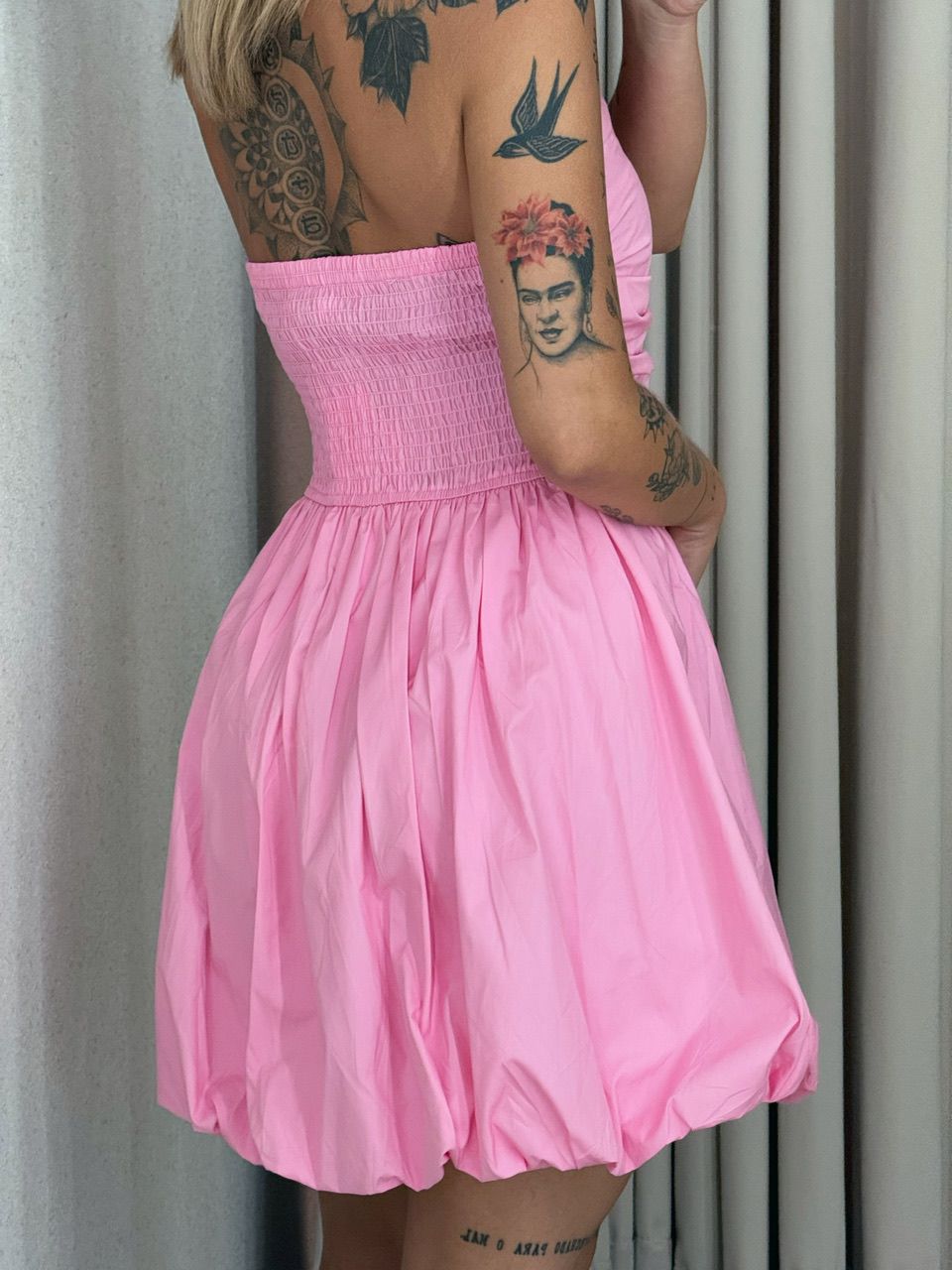 VESTIDO SAMARA BALONÊ ROSA