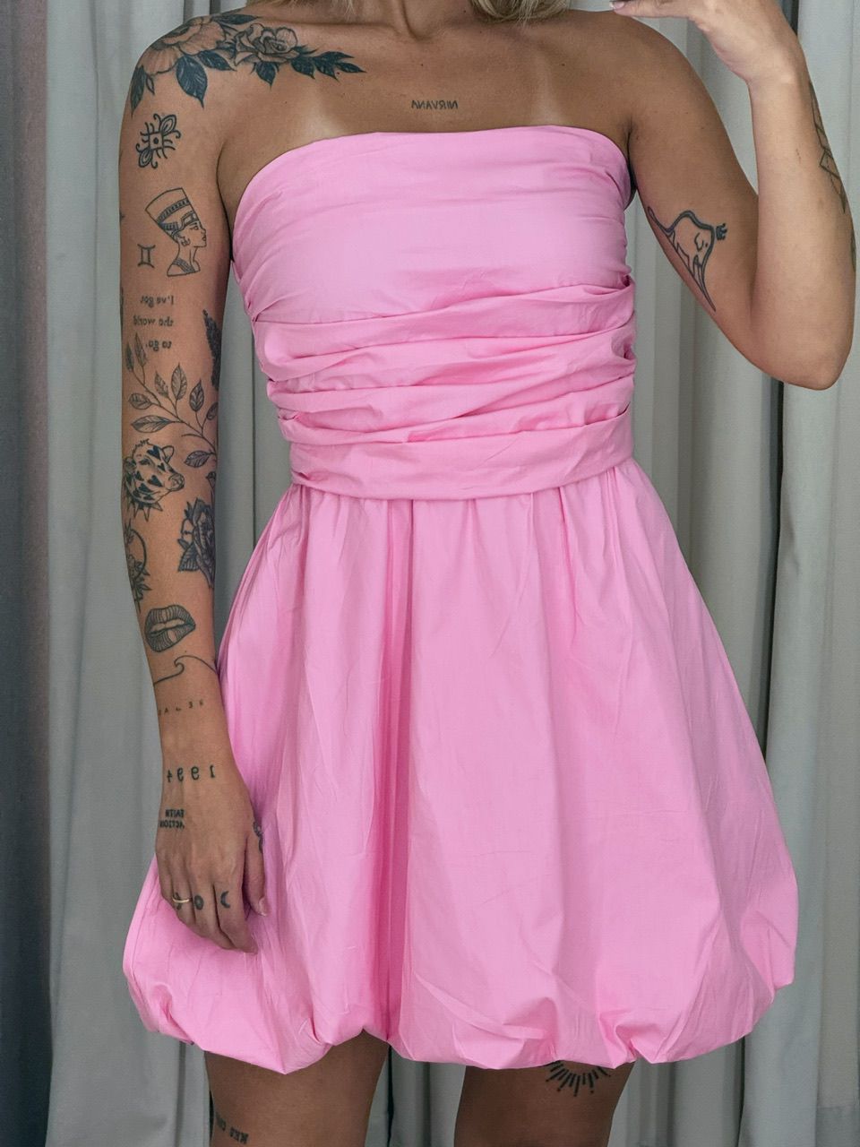VESTIDO SAMARA BALONÊ ROSA