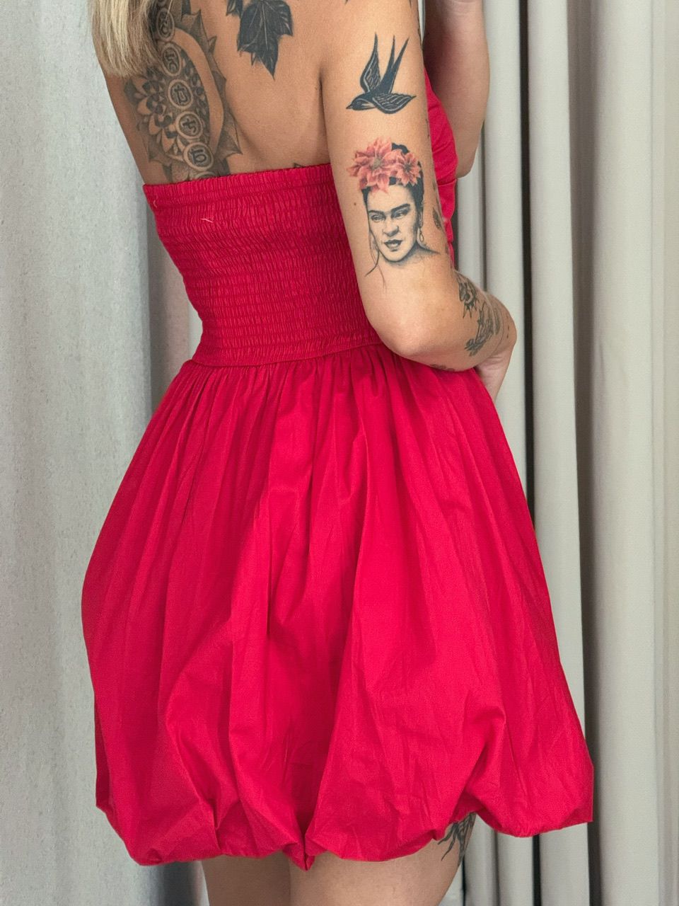 VESTIDO SAMARA BALONÊ VERMELHO