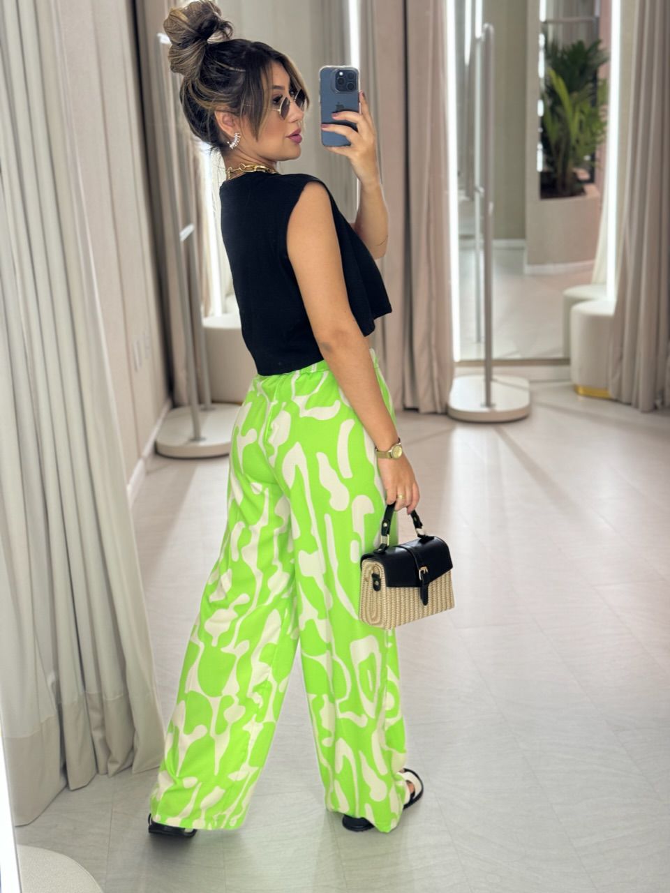 CALÇA NICOLY ESTAMPADA LIMA