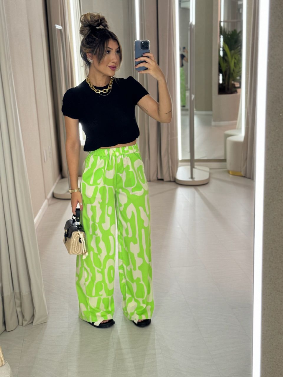 CALÇA NICOLY ESTAMPADA LIMA