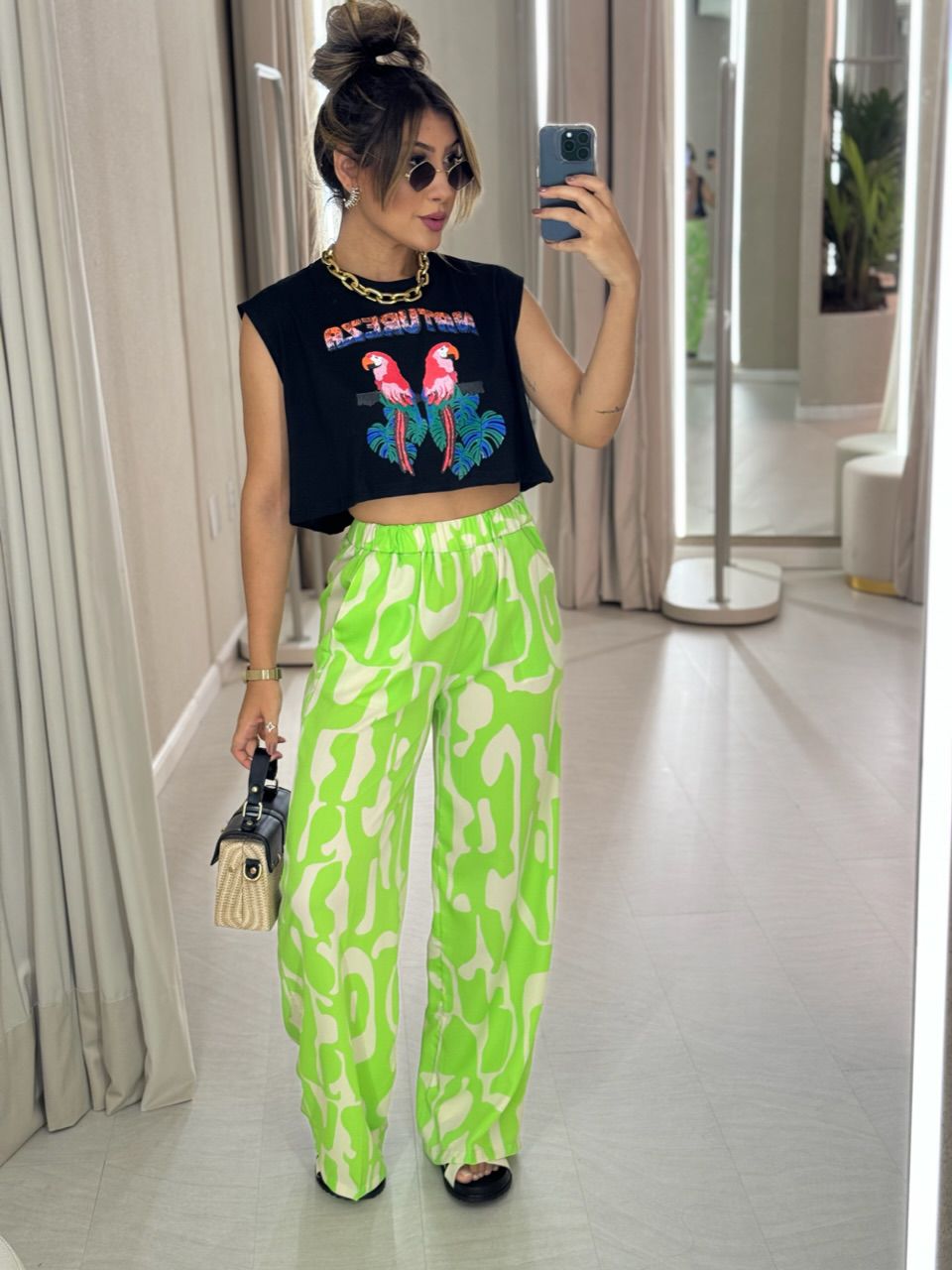 CALÇA NICOLY ESTAMPADA LIMA