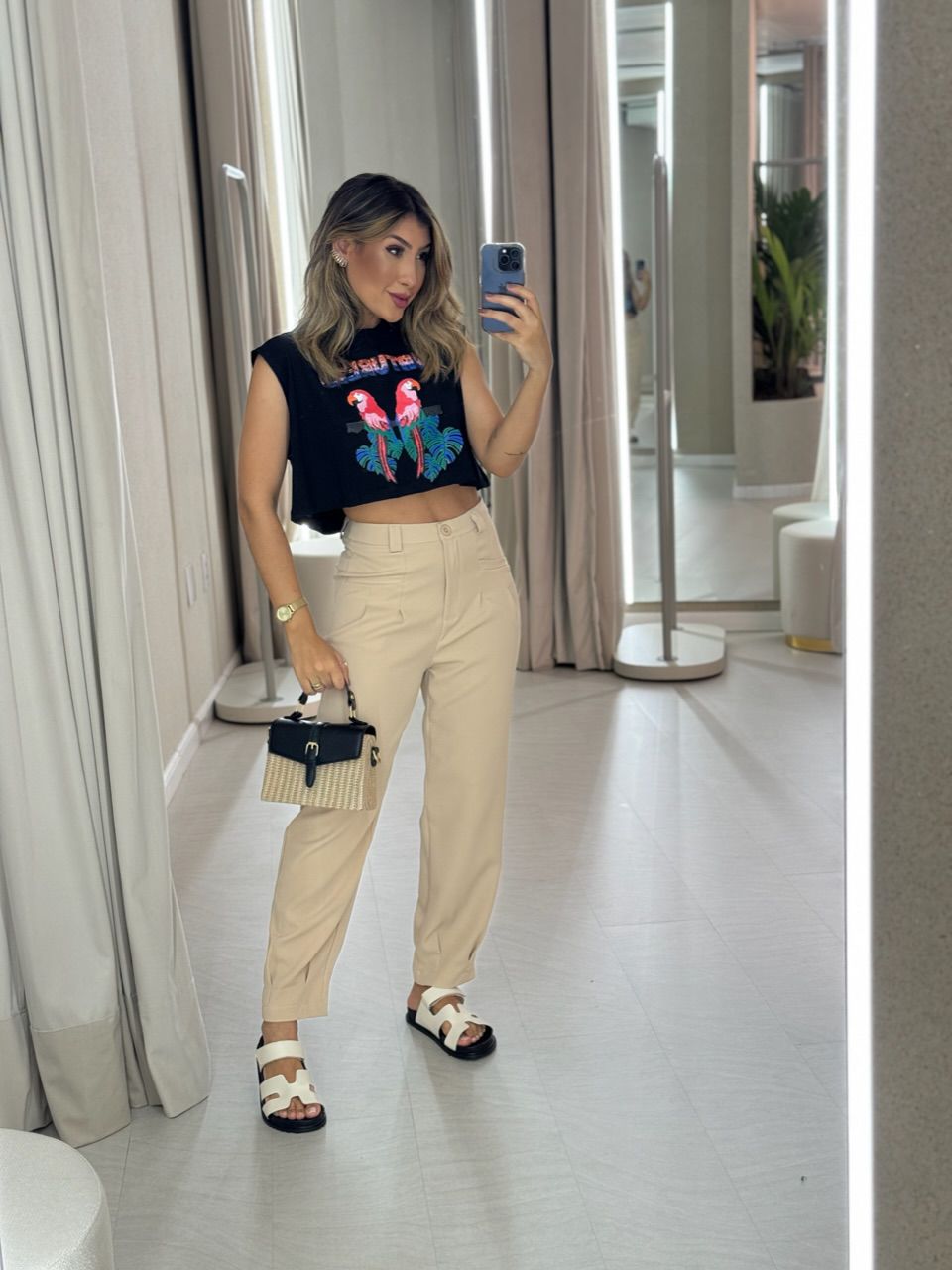 CROPPED ARARA preto