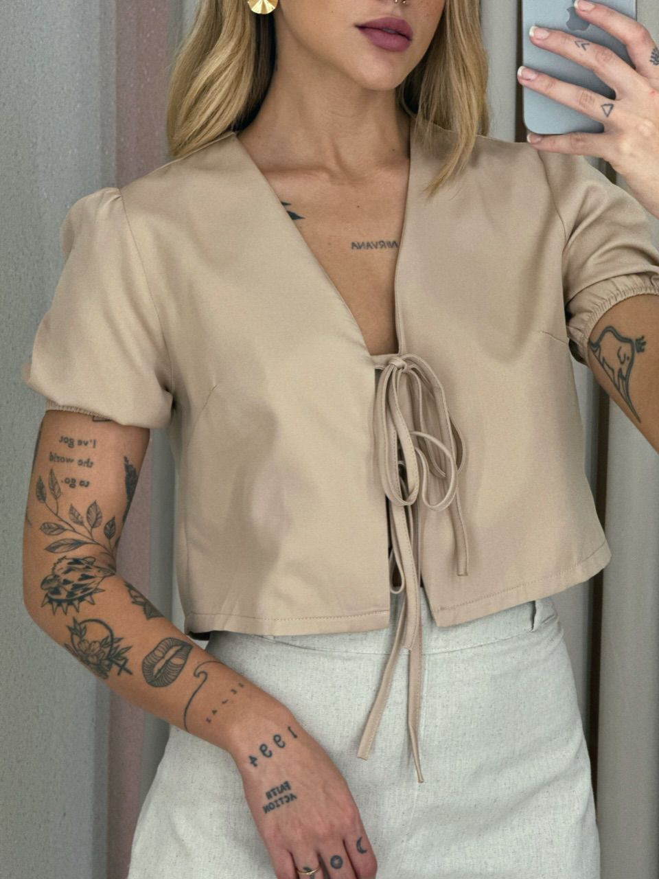 BLUSA NEUSA AMARRAÇÃO NUDE