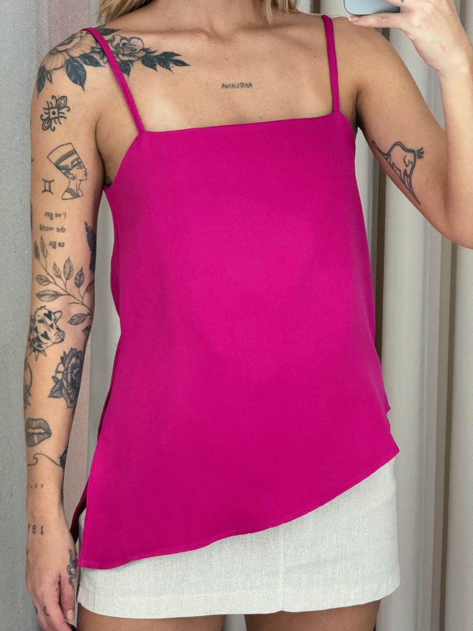 BLUSA VILMA ASSIMÉTRICA PINK