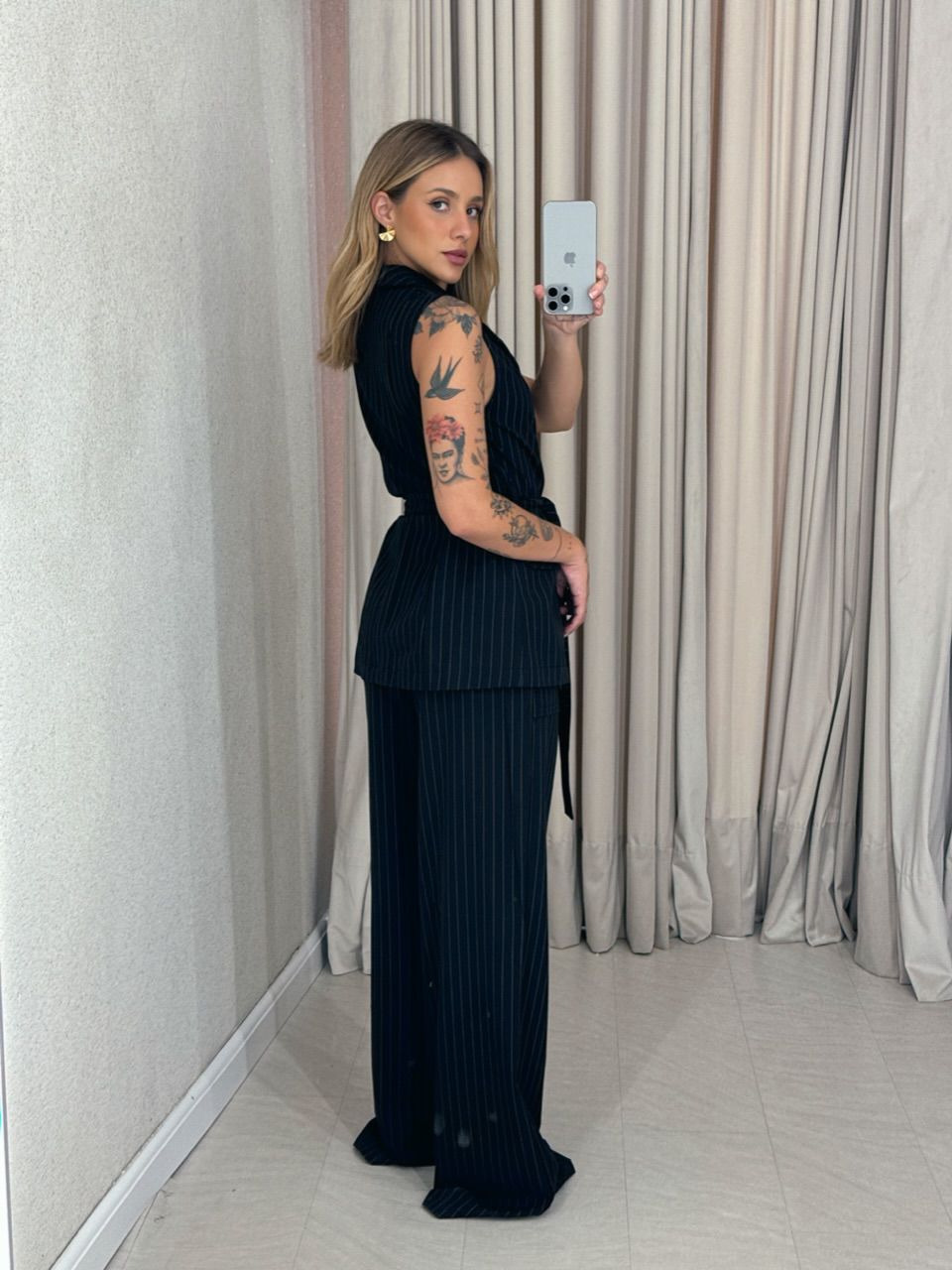 CALÇA RAVENA CF RISCA DE GIZ Preta