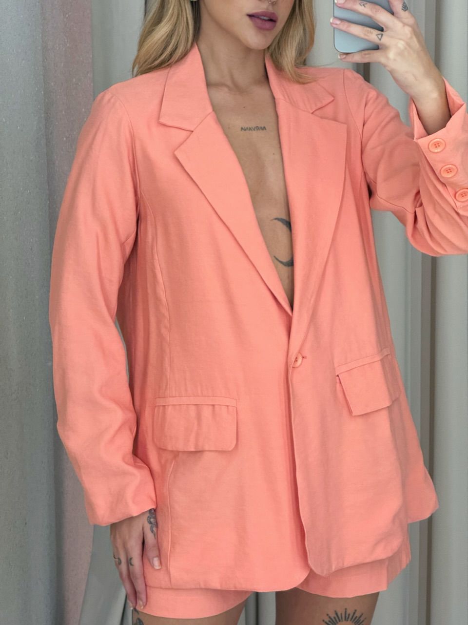 CONJUNTO ESMERALDA BLAZER LARANJA