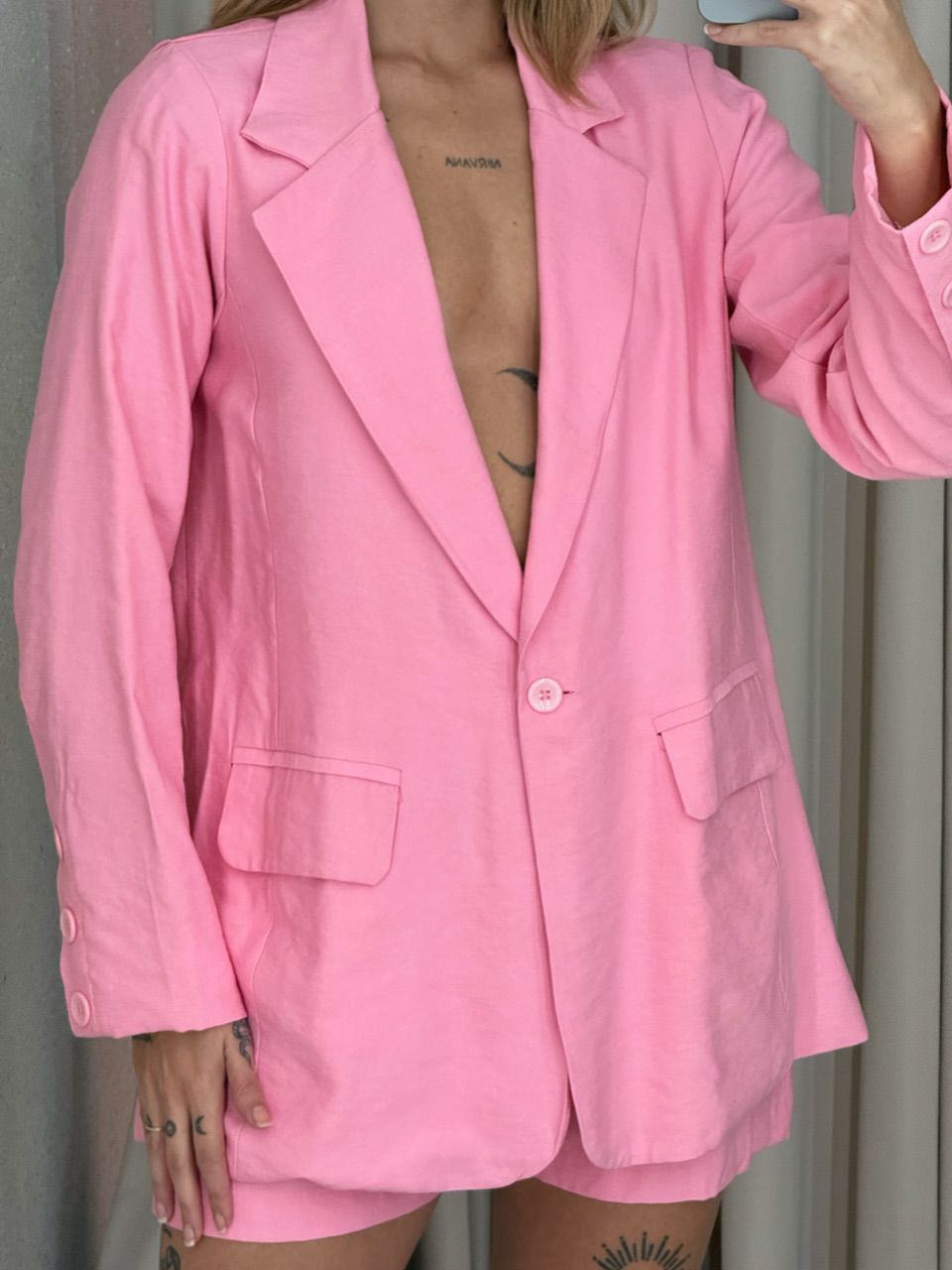 CONJUNTO ESMERALDA BLAZER ROSA