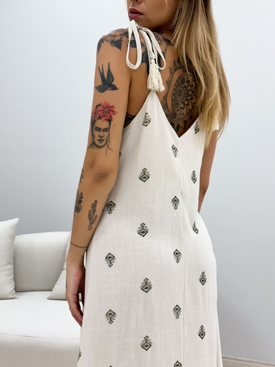 VESTIDO CAROLINA ÉTNICO CRU