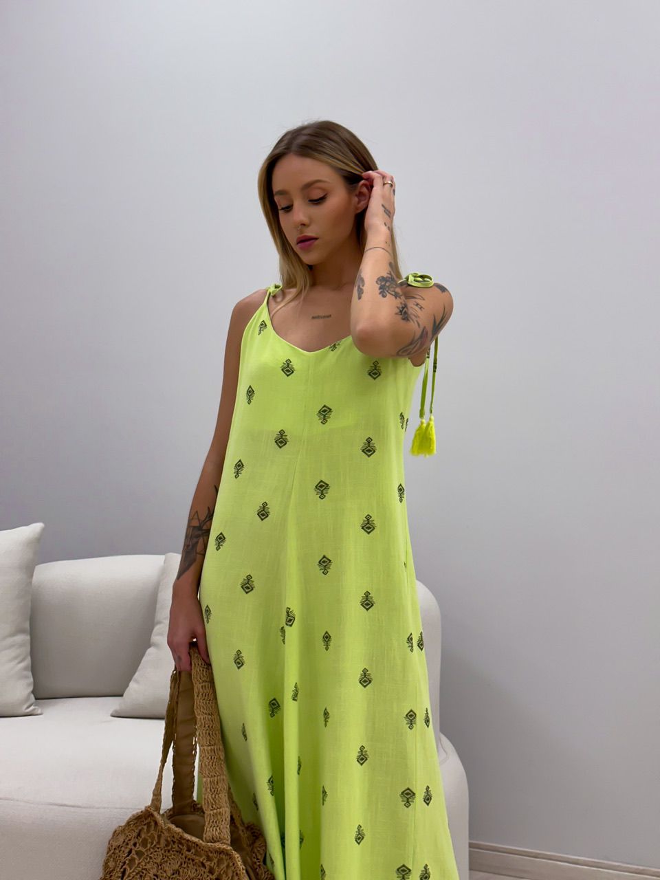 VESTIDO CAROLINA ÉTNICO LIMA