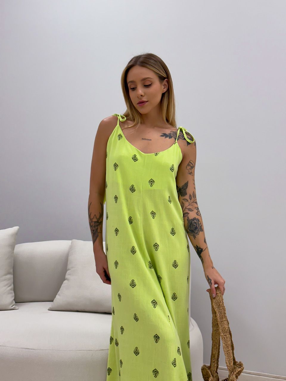 VESTIDO CAROLINA ÉTNICO LIMA