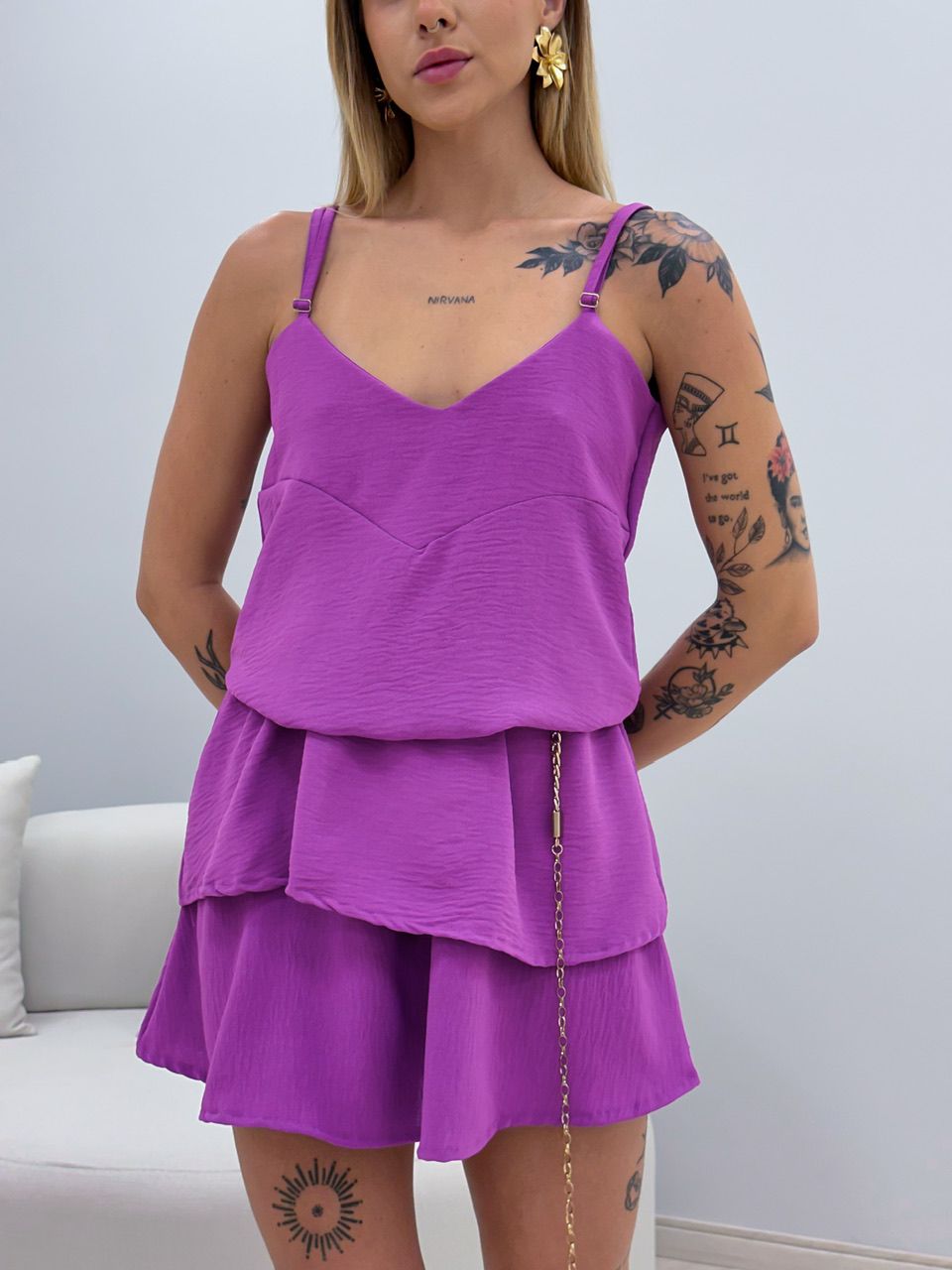 VESTIDO GABRIELLY ALÇA ROXO