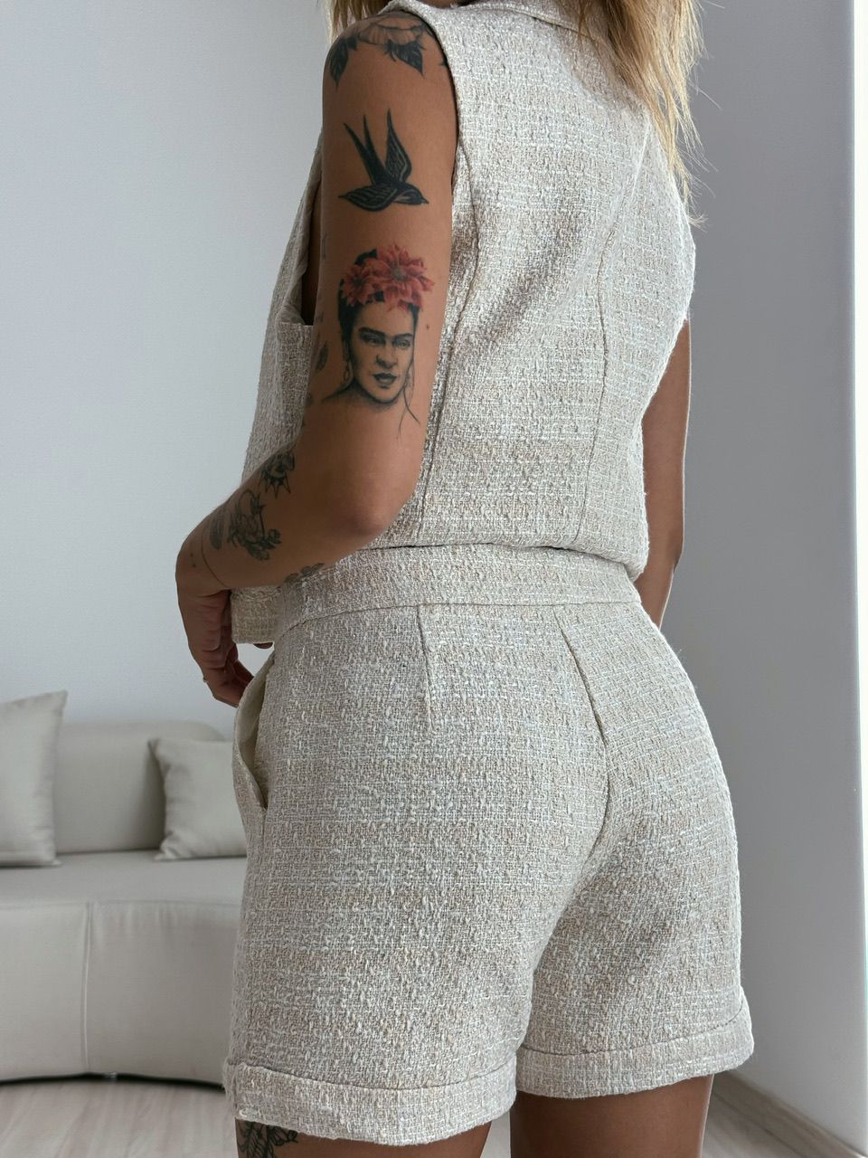 CONJUNTO YARA TWEED NUDE