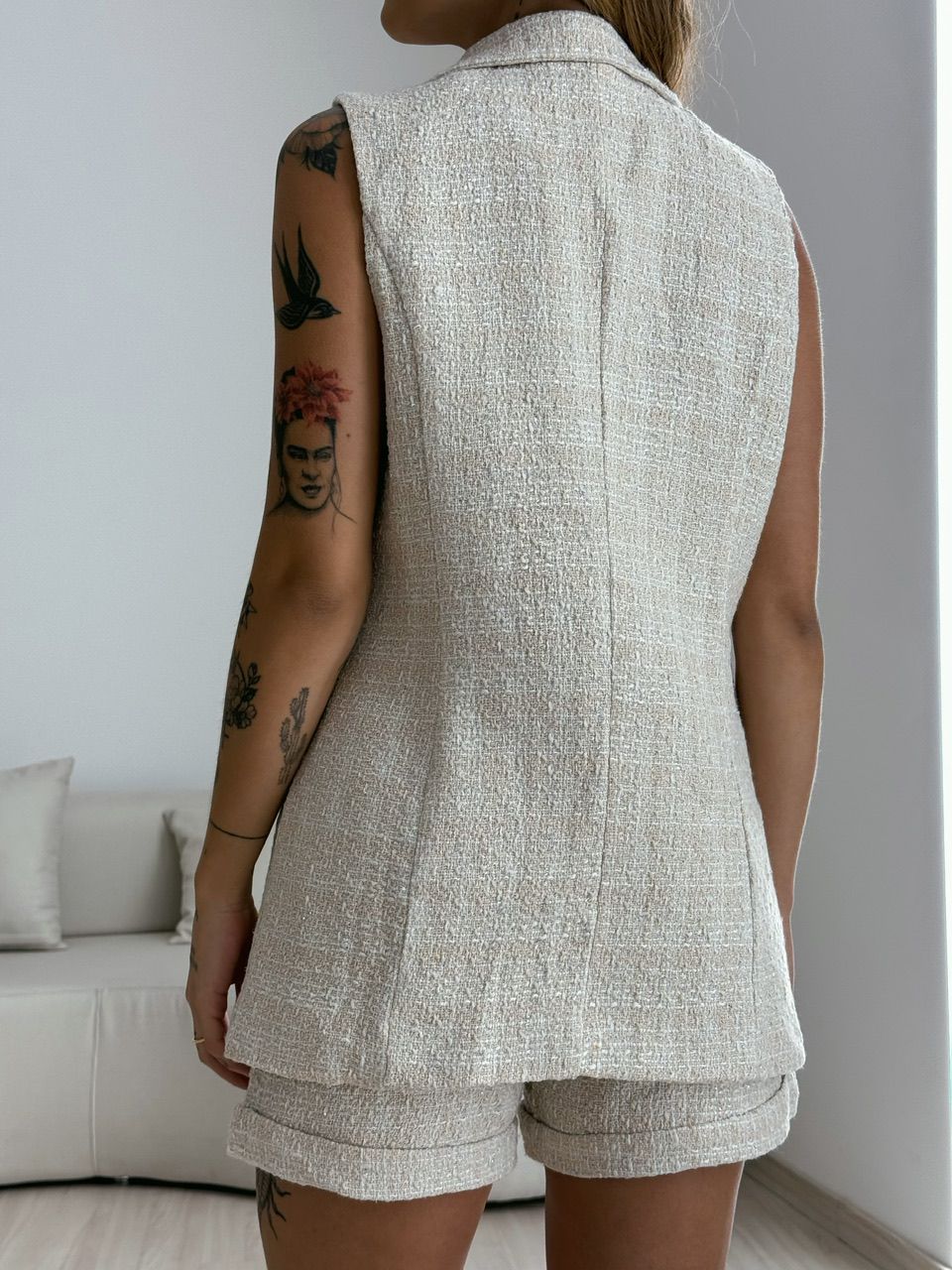 CONJUNTO YARA TWEED NUDE