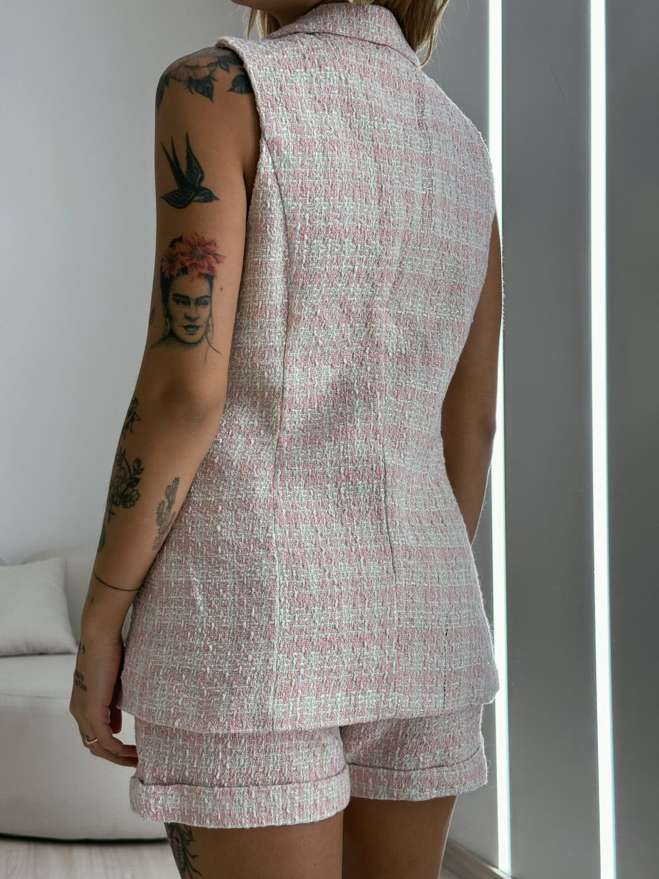 CONJUNTO YARA TWEED ROSA